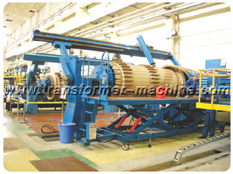 Horizontal Coil Winding Machine With Flexible Compacting Device