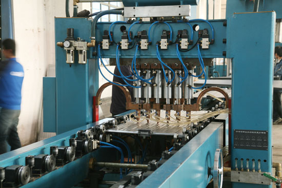 Transformer radiator panel machine