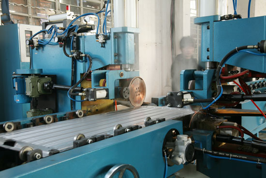 Transformer radiator panel machine
