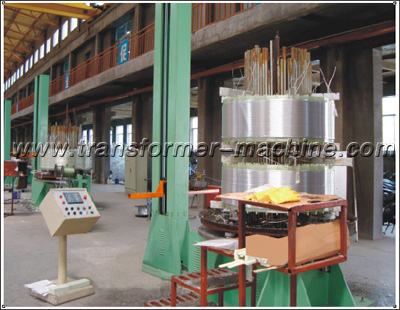 Vertical reactor coil winding machine