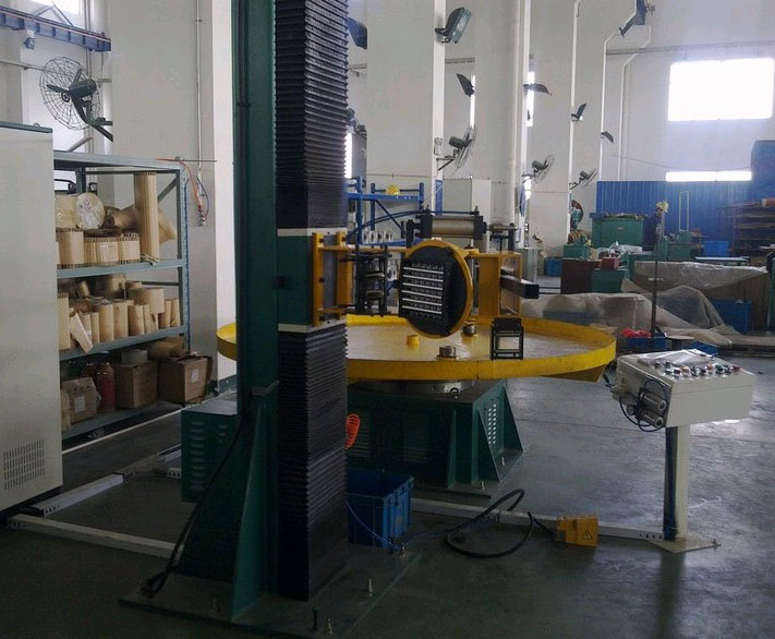 Vertical reactor coil winding machine