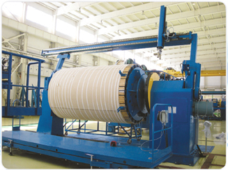 Horizontal Coil Winding Machine With Flexible Compacting Device